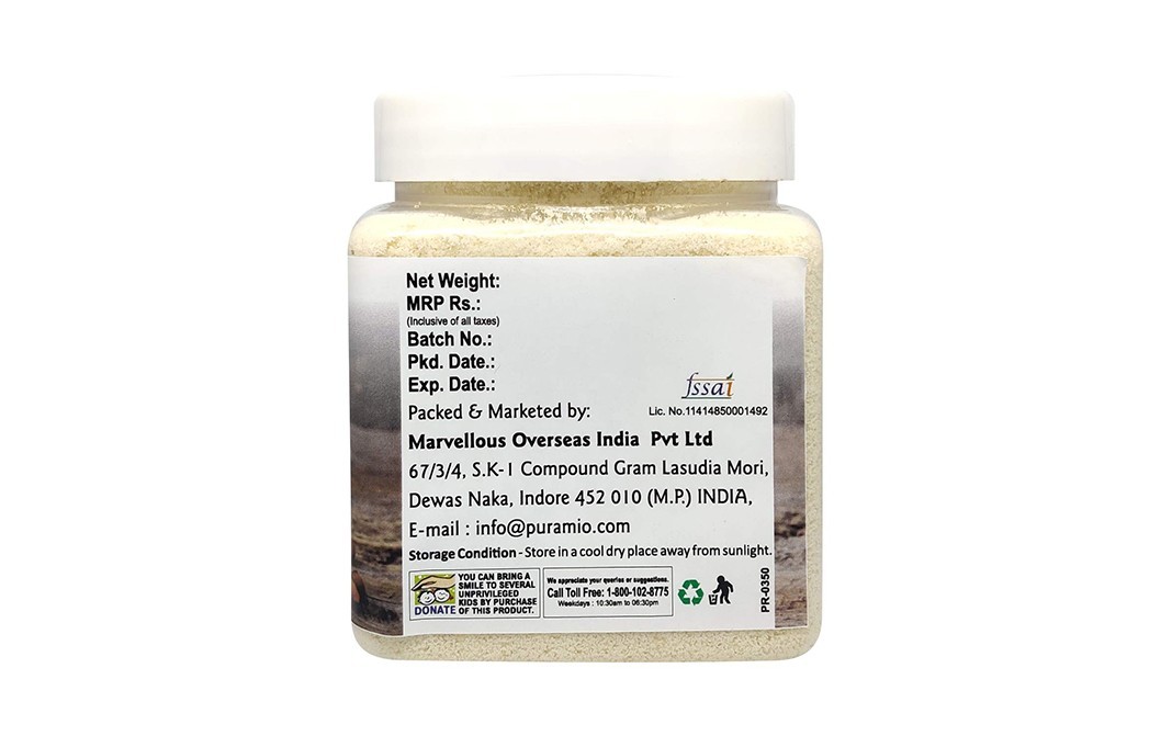 Puramio Premium Almond Flour    Plastic Jar  300 grams